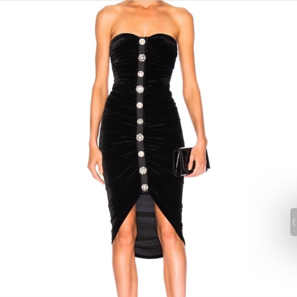 Veronica Beard Palo Strapless Velvet Dress Sz 8